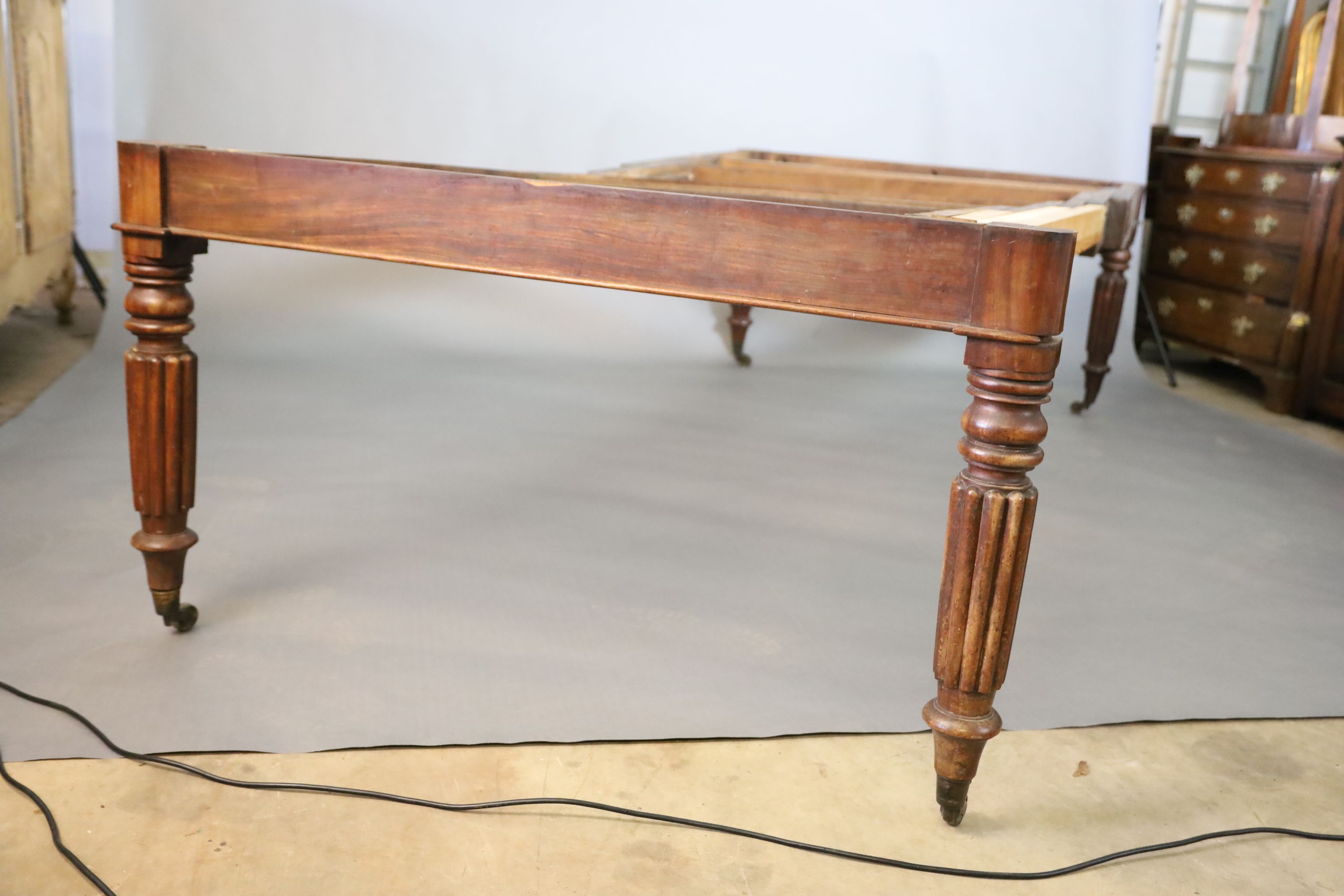 A Victorian mahogany extending dining table,